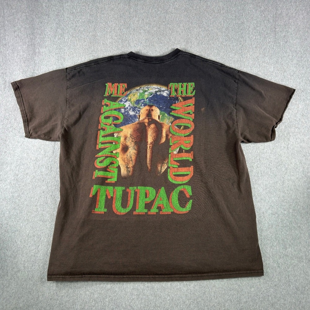 2Pac Tupac Shakur Me Against The World T Shirt L Black Rap Graphic Hip Hop
